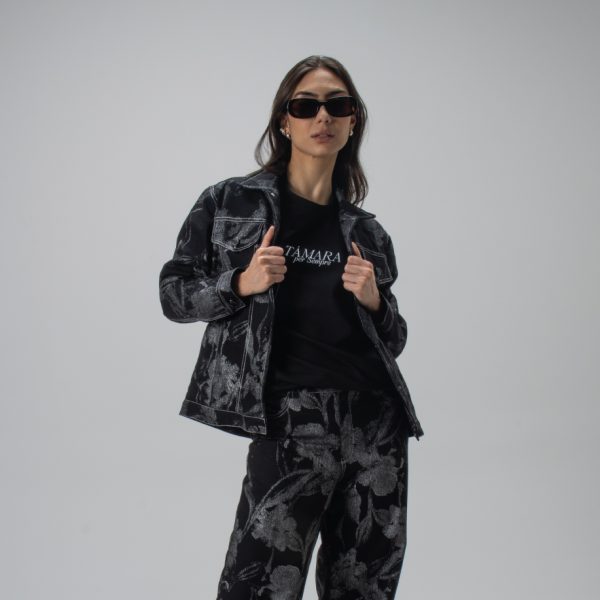 Chaqueta - Denim - Flower Silver
