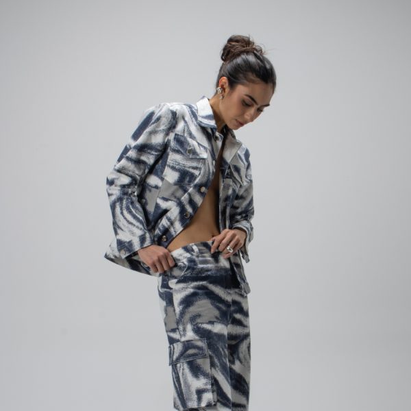 Chaqueta - Denim - Abstract Blue