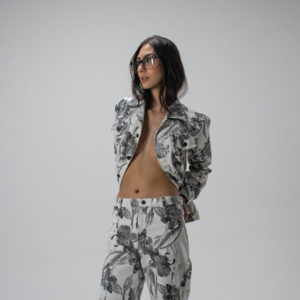 Chaqueta - Denim - Flower White