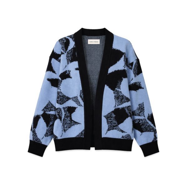 Saco Matilde - Abstract Flower - Negro/Azul