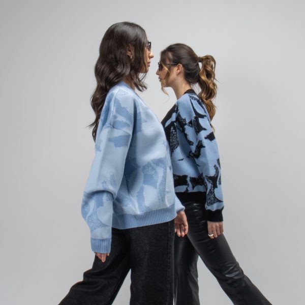 Saco Matilde - Abstract Flower - Azul/Azul